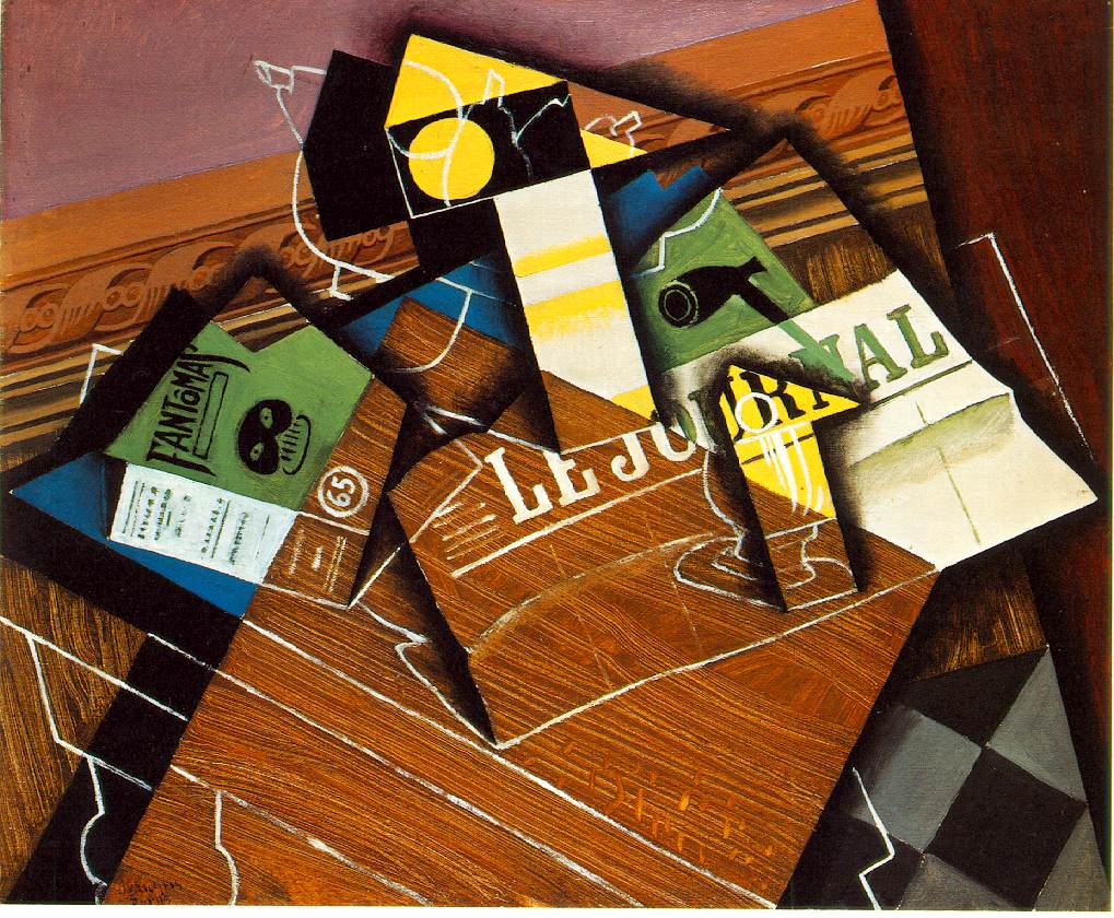 Juan Gris Gris Fantomas (Pipe and Newspaper)