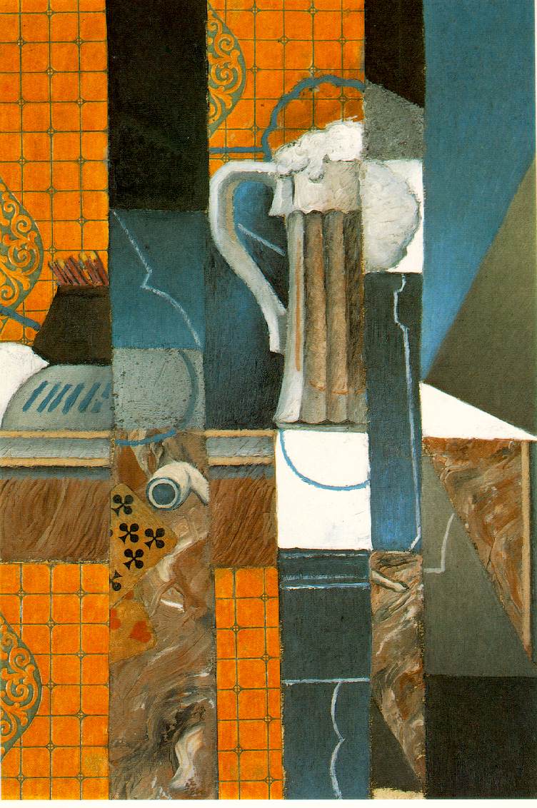 Juan Gris Gris Glass of beer and playing cards